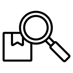 Order Tracking Vector Line Icon Design