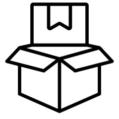 Product Packaging Vector Line Icon Design