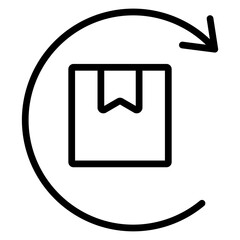 Refund Policy Vector Line Icon Design