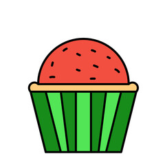 cupcake sweet dessert icon vector illustration/ muffin icon