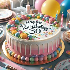 Torta di compleanno ragazza 30 anni