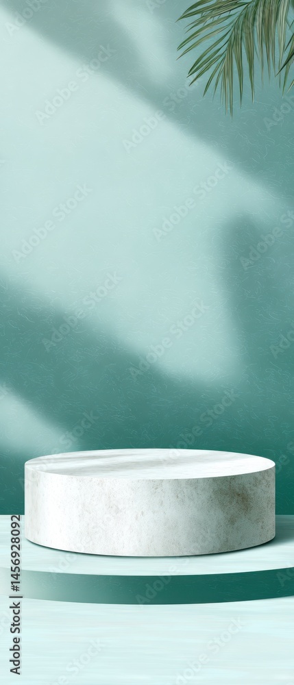 Aufkleber a stunning image of abstract minimal background with an empty stone podium for product display prese