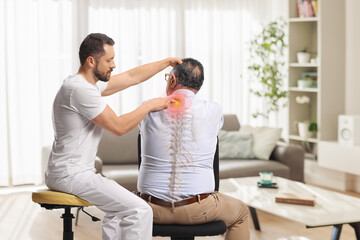 Physical therapist giving a massage