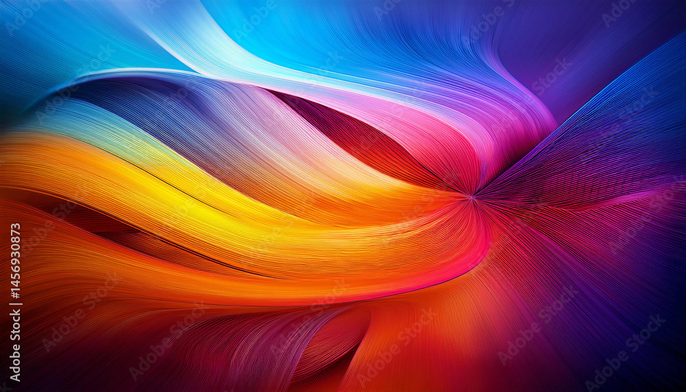 Poster colorful abstract background with flowing lines and gradient design
