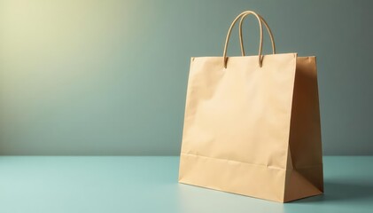 Brown kraft paper shopping bag, handles visible , rustic, gift bag, brown bag