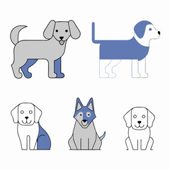 set of funny animals