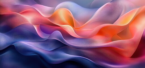 Obraz premium Abstract Colorful Waves: A Symphony of Hues and Textures
