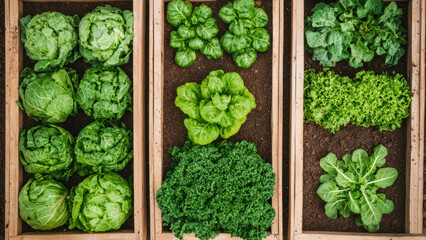 Sustainable Farming Practices with Fresh Leafy Greens in Planters