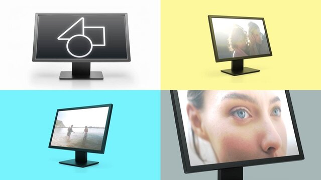 Futuristic Monitor with Media Replacement
