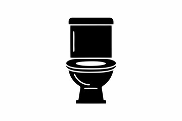 toilet icon vector silhouette illustration isolated on white background
