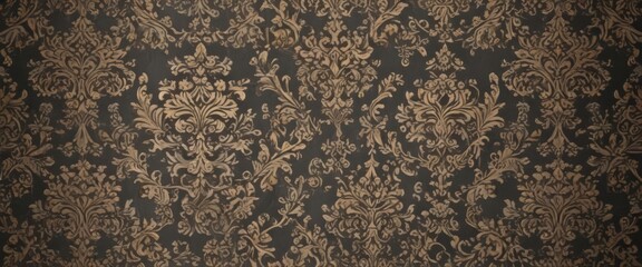 Sophisticated damask pattern, rich detail, subtle sheen ,  rococo,  silver,  motif
