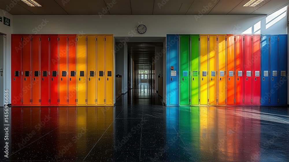 Poster colorful spectrum panel display