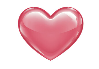 Shiny pink heart, love symbol.