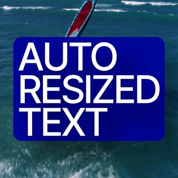 Square Resized Text with Background