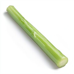 Single Celary Stalk on White Background