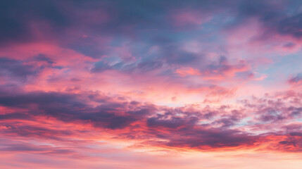 Fototapeta premium Beautiful pink sunset sky with clouds background nature landscape wallpaper scenic view photography