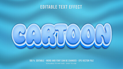 cartoon editable text effect	