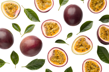 passion fruit pattern seamless background