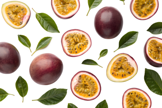 passion fruit pattern seamless background
