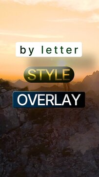 Vertical By Letter Text Reveal Overlay with Depth
