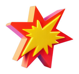 Fototapeta premium PNG Collision symbol starburst vibrant bright.