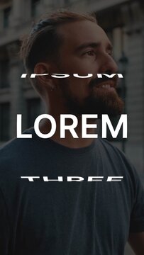 Vertical Roll Scroll Text Cycling Loop