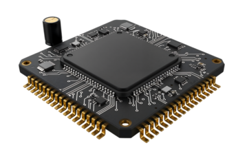 Close up of a computer circuit board.