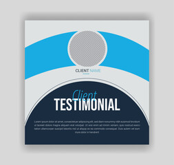 Modern review cilent testimonial design with multiple colure variation