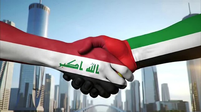 Iraq UAE Infrastructure Investment Flags