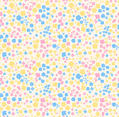 seamless pattern with colorful flowers