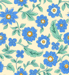 seamless pattern with flowers