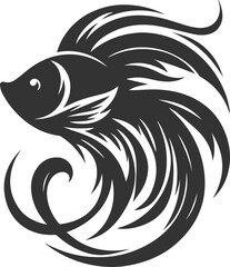 Angelfish vector silhouette