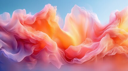 Abstract, flowing, vibrant colors