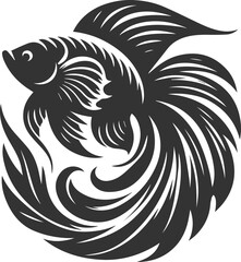 Angelfish vector silhouette