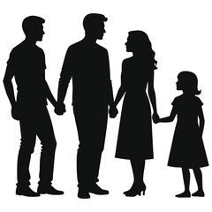 silhouettes of people