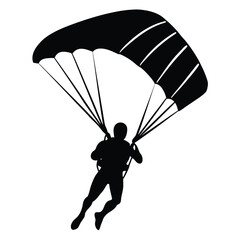 Paragliding Silhouette Adventure Sports Icon