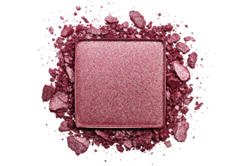 Crushed pink eyeshadow with shimmer