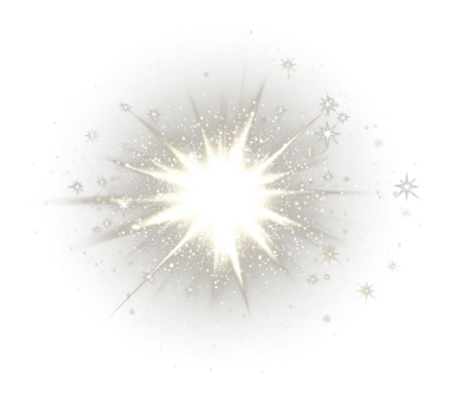 PNG White glowing light sparkle effect flare.