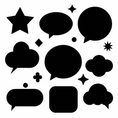 speech bubbles set