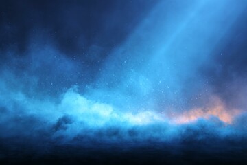 Fototapeta premium Abstract Night Sky with Glowing Clouds