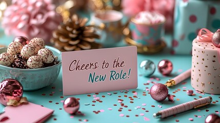 Celebrating a New Role with Festive Desk Decor