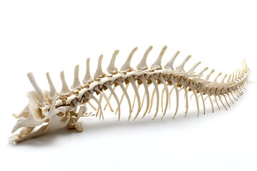 Obraz premium Fish skeleton anatomy study