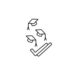 graduation doodle icon
