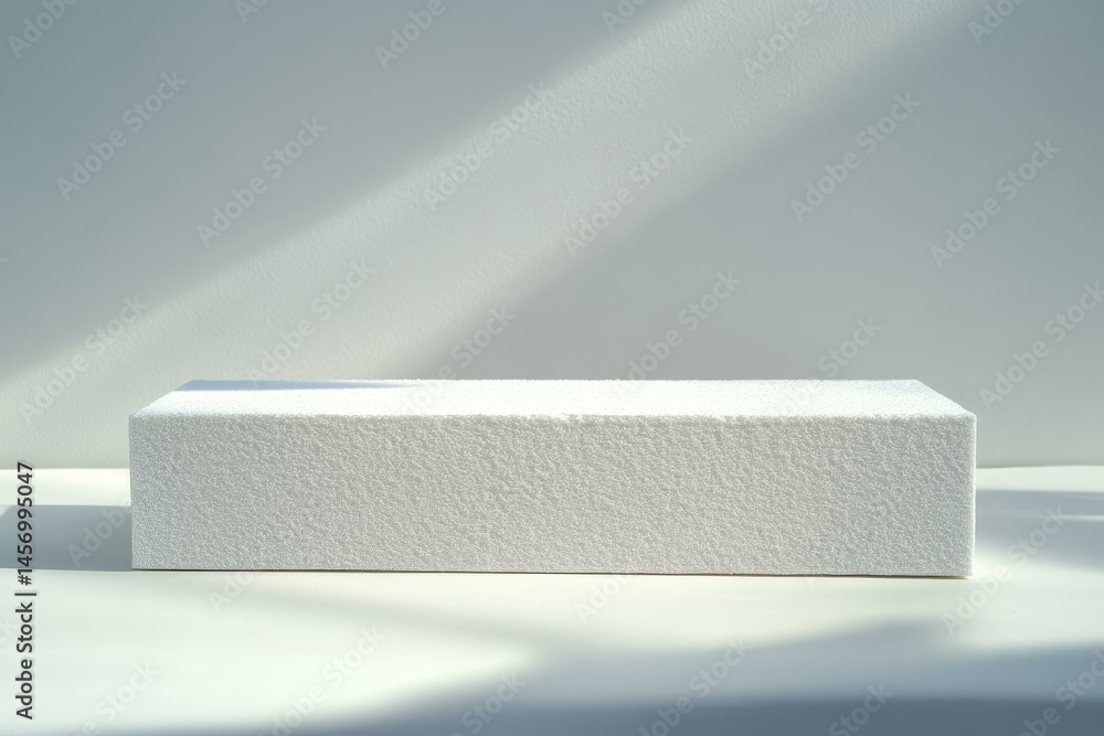 Poster white block display stand product presentation