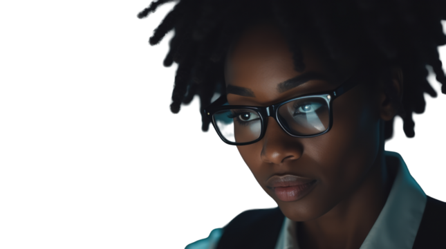 Black Woman in Data Analytics - Close-Up of the Analytical Process