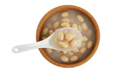 Bowl of Soaked Peanuts isolated on transparent background