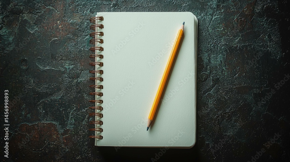 Poster simple notepad and pen image