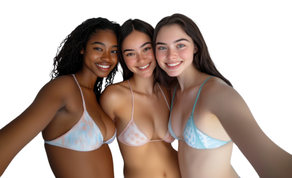 PNG Female friends taking selfie smiling happy friendship. - Powered by Adobe