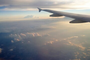 Fototapeta premium View from inside and airplane