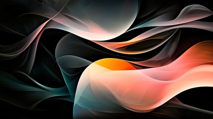 Abstract design with flowing, vibrant hues.